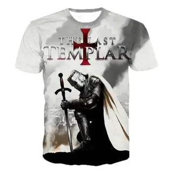 Rytieri Templar 3d Print T Shirt Rytieri Templar Módne Bežné T-Shirts Muži Ženy Hip Hop Harajuku Streetwear Tričko Tee Topy