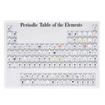 1pc Akryl Chemické Prvky Stôl Displej Periodickej Tabuľke Dekor Prvky Zarámované Pre Študentov, Učiteľov Dar, Umenie, Remeslá