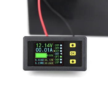 Digitálny Voltmeter Ammeter DC90V20A Wattmeter Napätia, Prúdu Kapacita Merač Energie Tester Nabíjania a vybíjania merania