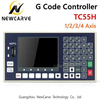G Kód Radič TC55H USB kľúč 1 2 3 4 Os Vretena Ovládací Panel MPG Samostatne Pre CNC frézke Radič NEWCARVE