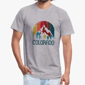 Príležitostné Tlače T-shirt Mužov Letné Módy Krátky Rukáv O-krku Základné Víkend Streetwear Šport Colorado Kawaii Grafické T Košele Muž