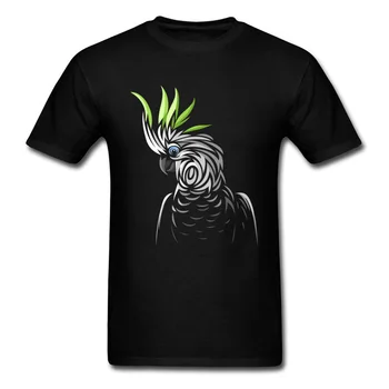 Art Design Tribal Papagáj T-shirt Mužov Hip Hop Tees Čierne Tričko Letné Módne Oblečenie Lumbálna Topy Bird Tlač Tričko