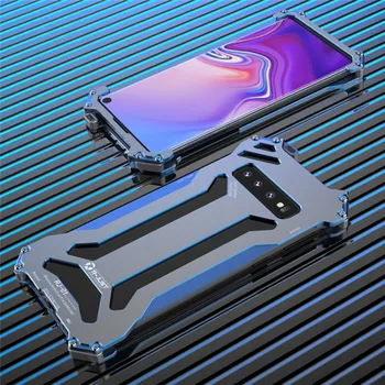 R-Len Jednoduché Kovové Dropproof puzdro pre Samsung Galaxy s rezacím zariadením S10 S10 Plus S10 e Hliníkové Vojenské Pevné Ochranné Telefón Shell Coque