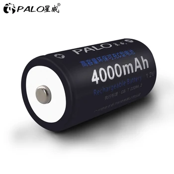 PALO 1-8pcs C veľkosť nabíjateľné batérie typu C 1.2 V 4000mAh NI-MH nimh, ni mh s vysokou kapacitou aktuálne nabíjateľné batérie