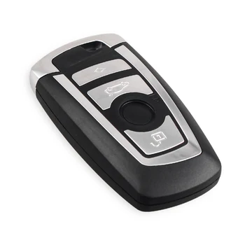 KEYYOU Auto Diaľkové Smart Key Shell Fob Prípade Keyless Pre BMW CAS4 F 3 5 7 Series E90 E92 E93 X5 HU100R S Uncut Prázdne Čepeľ