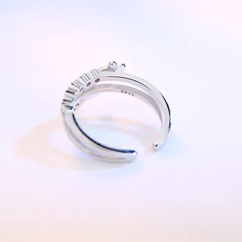 TJP Najvyššej Kvality 925 Sterling Silver Krúžky Pre Ženy Šperky Dievča Módneho Crystal CZ Motýľ Žena Prst Prsteň Pre Dievča Bijou