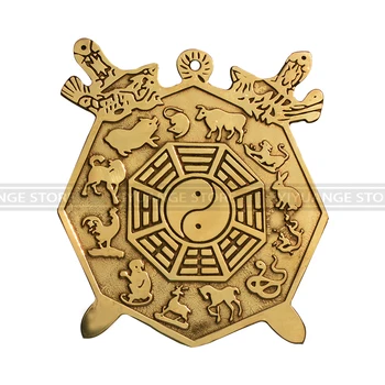 Vintage Šťastie, Fengshui Dvojité Meče Čínskeho Zverokruhu Bagua Zrkadlo Taoistických Talizman Energie Domáce Dekorácie Ornament