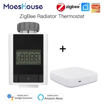 Tuya ZigBee 3.0 Smart Termostatické Radiátorové Ventil Domov Termostat Ohrievača TRV 2MQTT Nastavenie Alexa domovská stránka Google Inteligentný Život