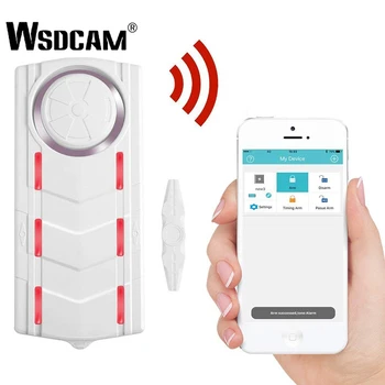 Wsdcam Bezdrôtová Nabíjateľná Vibrácií a Magnetické Alarm Proti Krádeži, Diaľkové Ovládanie Dverí A Okien Bezpečnostný Alarm s ľahkou