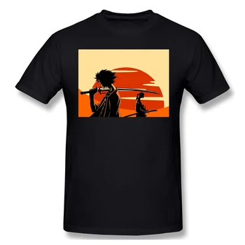Samurai Champloo Dobroty čierne Tričko Samurai Champloo homme T-Shirt Tees Čistý Krátky Rukáv