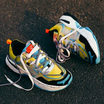 Úplne Nové Módne Farebné Platformy Tenisky Mužov Streetwear Robustný Obuv Muži Bežné Jogging Tréner Topánky 2019 zapatillas hombre