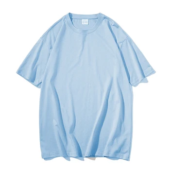2020 Lete Unisex krátke rukáv Bavlna Bežné Tričko Tee Tričko Voľné Tuhé Basic Tričko Príležitostné O-krku Lumbálna Tričko Top