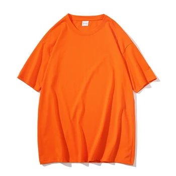 2020 Lete Unisex krátke rukáv Bavlna Bežné Tričko Tee Tričko Voľné Tuhé Basic Tričko Príležitostné O-krku Lumbálna Tričko Top
