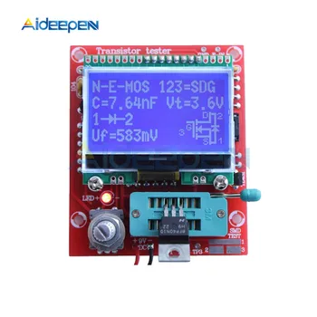 LCD M328 Tranzistor Tester DIY Kit LCR Dióda Triode Kapacita ESR Merač Napätia PWM Square Wave Frekvencie Signálu Generátor