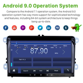 Seicane 2Din Autoradio Android 10.0 Pre VW/Volkswagen/Golf/Polo/Tiguan/Passat/b7/b6/leon/Skoda/Octavia autorádia GPS rádio coche