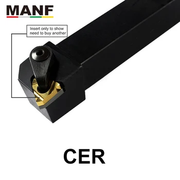 MANF Otáčania Nástroja CER2020K16 Vonkajších Závitov rezanie Držiteľov kovov, sústružnícke Držiakov Sústruhu Frézy Pre mmt16er Karbidu Vložky