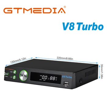 GTMEDIA V8 Turbo, DVB-S2/S2X/T2/Kábla/J. 83B Satelitný Prijímač WIFI H. 265 Podpora Youtube,IPTV,Unicable,multi-room PK V8 Pro2