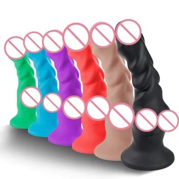 Sex Shop 6 Farieb k Dispozícii Super Mäkké Silikónové kvapaliny Pokožke Pocit Monster Simulácia Penis Falošné Penis Masturbácia, Sexuálne hračky.