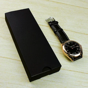 100 Kusov jednoduchý dizajn, watch box balenie hodiniek príslušenstvo box hodinky skladací box čierny Originálny dizajn hodiniek boxy balík