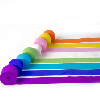 8 Kotúčoch Krepový Papier, Stuhy Roll Garland Svadobné Dekorácie Deti Narodeniny Rainbow Strana navrhne Baby Sprcha 82ft