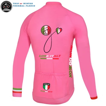 Zimné Thermal Fleece, alebo Tenké Nové Ružové ITALIA TALIANSKO Klasické 100 ROKOV Road Horské Tím Dlho pro Cyklistika Jersey 2 Zvolí