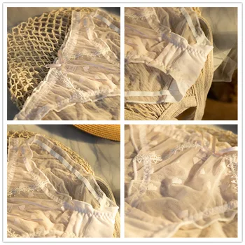 Sexy čínština bielizeň žien čipky priedušná nohavičky hip-up lete čistej bavlny rozkroku dievčenskú dámy bielizeň
