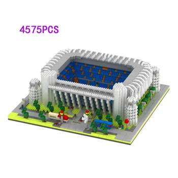 Slávny Real Madrid, Španielsko futbalový klub micro diamond blok Santiago Bernabeu Štadión tehly nanobricks hračky kolekcia