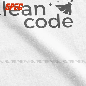Čistý Kód T-Shirt Mužov Zábavné Programátor Dary, Zábava Bavlna Tee Tričko Kolo Golier, Krátky Rukáv T Shirt 4XL 5XL 6XL Topy