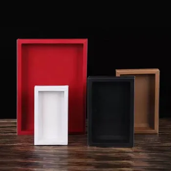 20Pcs Kraft Papier Zásuvkové Boxy DIY Darčekovej krabičke s Tranparent Objímka z PVC Prázdne Candy Prospech Balenie Svadobný Dar Dodanie