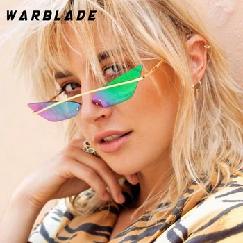 WarBLade 2018 Cat Eye Slnečné Okuliare Ženy Retro Žena Slnečné Okuliare Trendov Štýly Vintage Dámy Značky Dizajnér Zrkadlo Odtiene