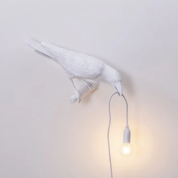 Taliansky Seletti LED Vták Lampa Biela Čierna Moderné Živice Stolná Lampa Svetlo Obývacia Izba, Spálňa Štúdia Miestnosti, Dekoratívne Umenie Svetlá