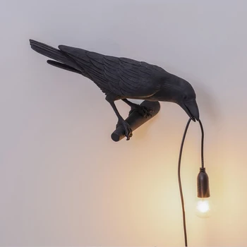 Taliansky Seletti LED Vták Lampa Biela Čierna Moderné Živice Stolná Lampa Svetlo Obývacia Izba, Spálňa Štúdia Miestnosti, Dekoratívne Umenie Svetlá