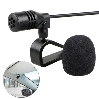 Hot Predaj 3,5 mm Mikrofón Externý Mikrofón Pre Auto Stereo GPS technológiou Bluetooth Audio DVD U Shape Stanovenie Klip