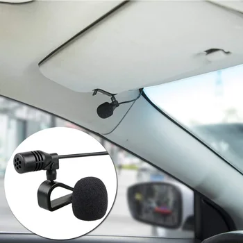 Hot Predaj 3,5 mm Mikrofón Externý Mikrofón Pre Auto Stereo GPS technológiou Bluetooth Audio DVD U Shape Stanovenie Klip
