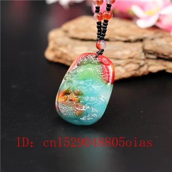 Prirodzené Farby Hetian Jade Kameň Ryby Prívesok Náhrdelník Čínske Suveníry, Šperky Kúzlo Kapor Amulet Vyrezávané Darčeky pre Ženy Muži
