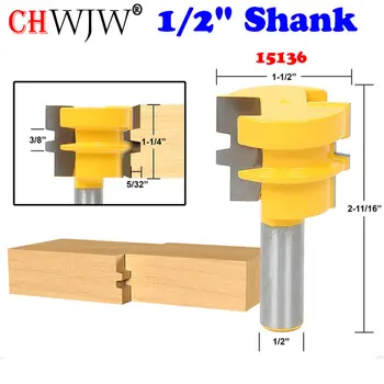 5pc Shaker Zdvihol Panel Cabinetmaker Router Bit Set - 1/2