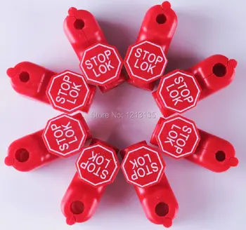 200 ks 6 mm EAS Stop Lock na zabezpečenie reklamnej háčik stop lock+2 ks magnetický kľúč červená/biela/čierna doprava zadarmo
