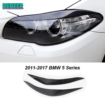2 ks Uhlíkových vlákien M peroformance motorsport auto eyebrown nálepky 2011 AŽ 2017 BMW 5 F10 Série