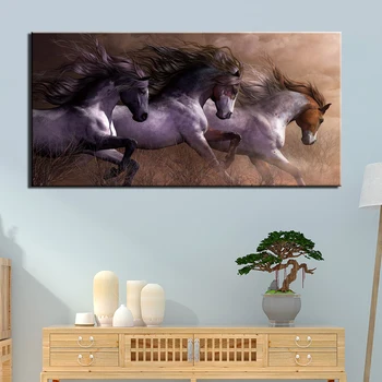 Nástenné Plagáty A Vytlačí 1 Kus Živočíšneho kôň Wall Art Plátne Obrazy Umenie Stenu Obrázok Domov Dekor Pre Obývacia Izba