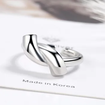 Minimalistický Geometrické Zlato Nastaviteľné 925 Sterling Silver Ring Pre Ženy Móda Prst Cool, Jemné Šperky, Zásnubné Dary