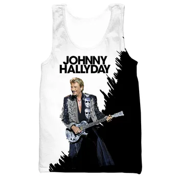 Nové Dorazí Populárne Johnny Hallyday Francúzsko Elvis 3D Tlač Muži Ženy Módne tričká/mikiny/mikiny/vesta/ Topy Dropshipping