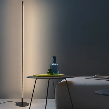 Nordic Minimalistický Poschodí Lampa Stmievateľné LED Podlahové Svetlá, Modernej Obývacej Izby, Spálne, Gauč, Stojaca Lampa Krytý Dekor Svietidlá