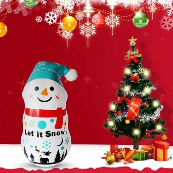 Roztomilý Kreslený Snehuliak, Vianočný Nafukovacie Snehuliak Tumbler Vianočné Dekorácie Pre Domov Darčeky Na Nový Rok