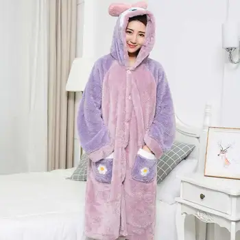 Disney Daisy Jeseň Zima Kapucňou Ženy Župan Cartoon Vaňa Župan Zvierat Teplé Župane Mäkké Dospelých Sleepwears
