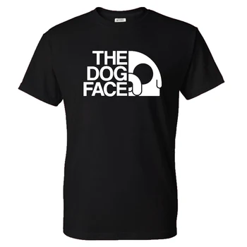 Nové Módy Tlače T-shirt Psa Tvár List Vzor Streetwear Muži Ženy Príležitostné O-Neck Tričko Športové Bavlnené Tričko Unisex Topy
