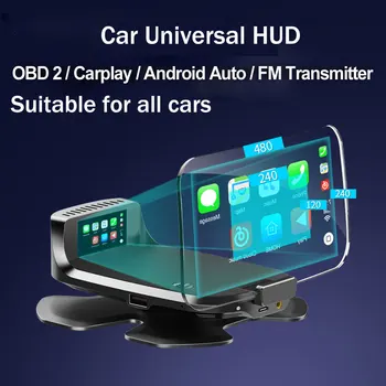 Auto Hud Head Up Displej Navigácie OBD2 Rozhranie Bluetooth Tesla Model prekročenia rýchlosti Upozornenie Alarm Systém Univerzálne Auto
