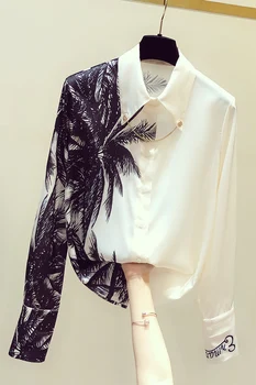 2020 Jeseň a Leto Nové Dlhým Rukávom Biele Grafické Tričko dámske Návrhár Luxusných Šatách Harajuku