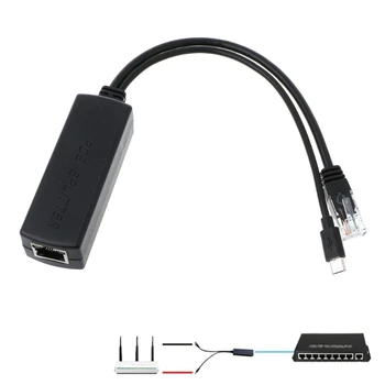 Power Over Ethernet 48V 5V 2.4 A Aktívne POE Splitter Micro USB Konektor Y Kábel