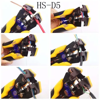 HS-D1 AWG24.-10 (0.2-6.0mm2 ) Multifunkčné automatické stripping kliešte Kábel drôt Stripping Kliešte náradie na Rezanie fréza