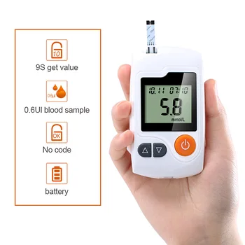 Cofoe Yili Glucometer Glukózy Merač Krvného Cukru Monitor Diabetes Tester Domov Systém Merania s 100ks Testovacie Prúžky &Lancets